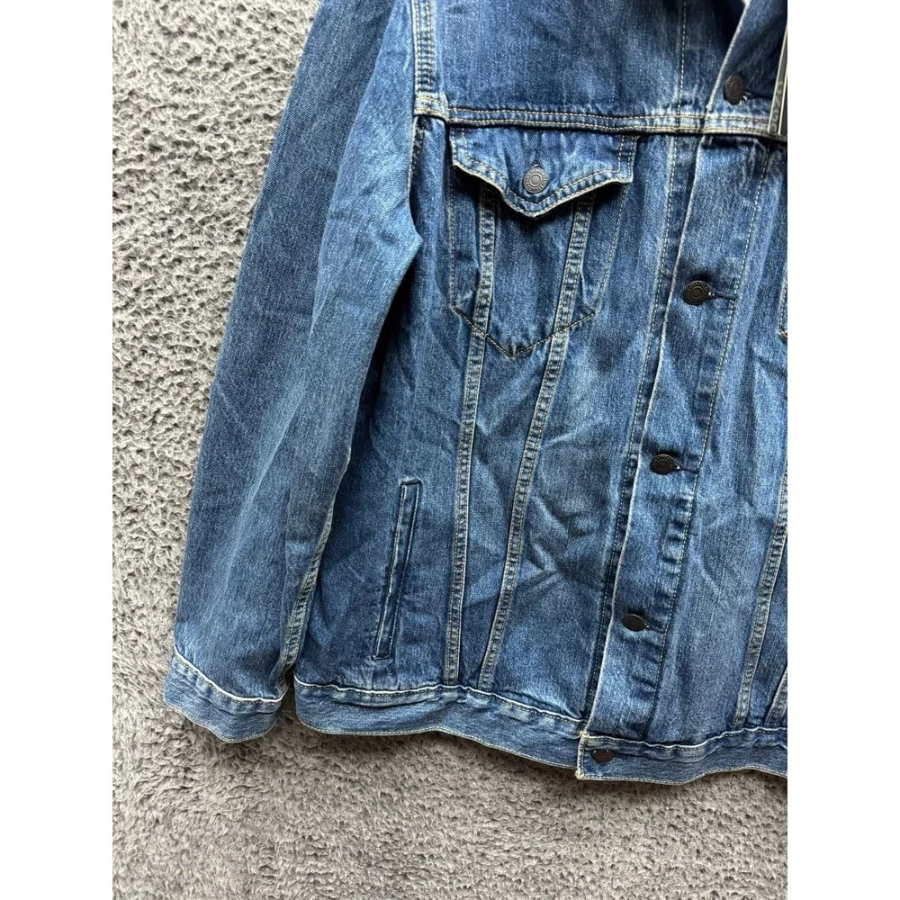 NWT Levi's Premium Tencel Denim Trucker Jacket Dark Wash Indigo Mens Size XXL